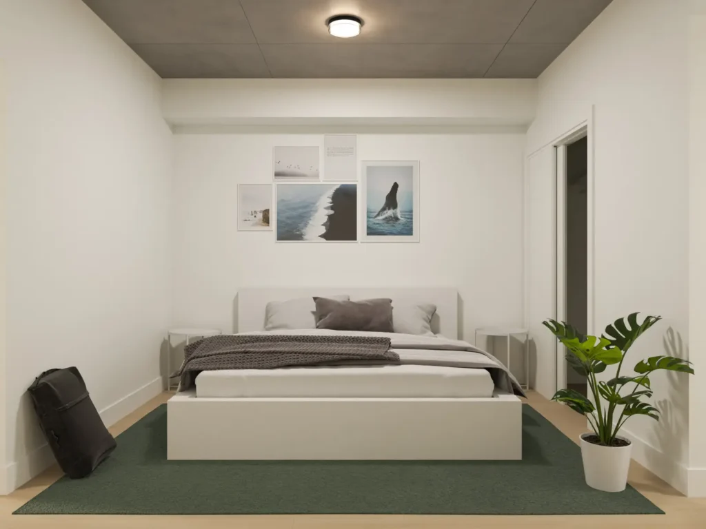 GEOpark kingston on apartments full bedroom view private rendering